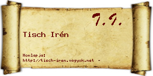 Tisch Irén névjegykártya